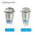 Mosiee Waterproof Led Power Symbol Push Button Switch On Off 110 220V ...