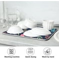 thumbnail image 6 of SKYSONIC Dish Drying Mat Wild Flowers Leaves Absorbent Dish Drainer Kitchen Counter,Super Absorbent Dish Drying Pads Dish Drainer Rack Pads 16x18, 6 of 6