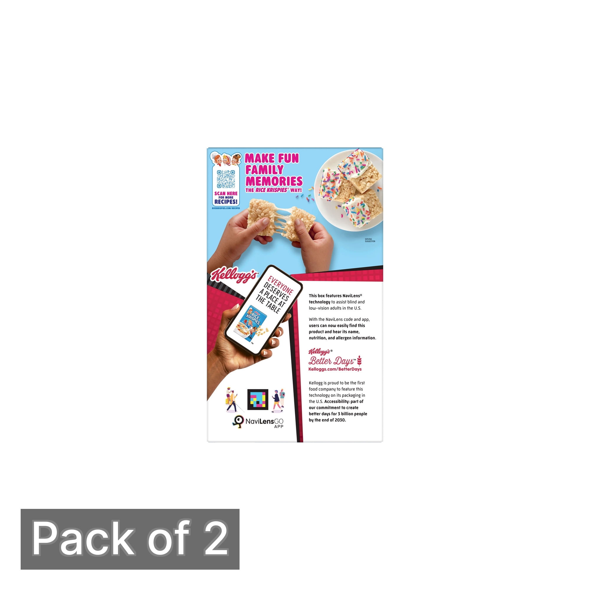 Rice Krispies Breakfast Cereal, 12 oz Box (Pack of 2)