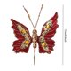 thumbnail image 3 of Adornos navideños de mariposas | Mariposas con clip de lentejuelas | Colores rojo, verde, plateado y dorado rosa | Diseño navideño de 17 x 15 cm, 3 of 5