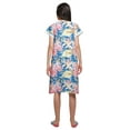 thumbnail image 3 of Moomaya Womens Knee Length Cotton Short Sleeve Nightdress Printed Night Gown, 3 of 5