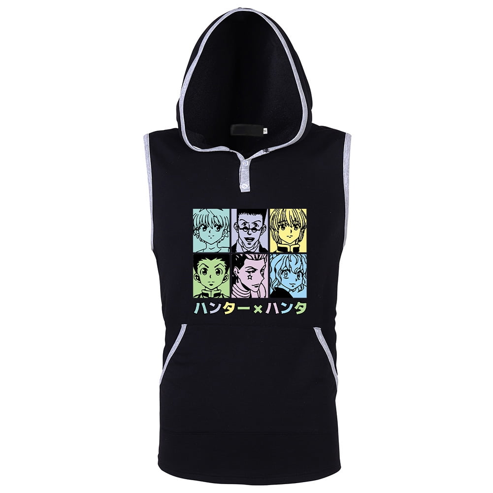 anime sleeveless hoodie