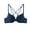 01_Blue, variant on Women Front Closure Bras, Beauty Back Underwire Brassiere Lady Convertible Straps Bra Push Up Lifting Lace Bra for Lady Spaghetti Bralette,01_Gray,Large