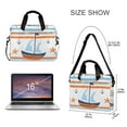 thumbnail image 3 of FORMRS 16" Laptop Bag Carrying Sleeve Case with Handle Travel Shoulder Briefcase, Blue Nautical Pattern, 3 of 8