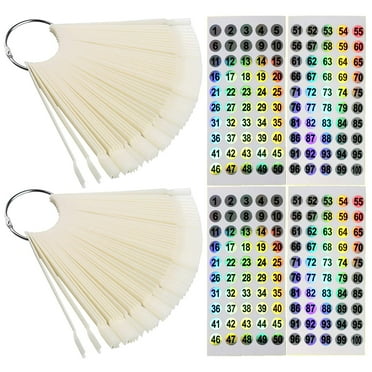 Nail Swatch Sticks with Ring for Nail Color Display Nail Art Supplies Nail Practice Samples (100pcs, natural)