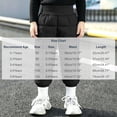 thumbnail image 2 of Toddler Boys Quilted Snow Pants Warm Baggy Elastic Waist Straight Leg Kids Winter Pants Black 2 T, 2 of 6