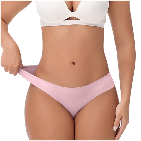Blmnix Hipster Panties Ladies Underwear Seamless Breathable Moisture Wicking G String Pink Underwear for Women Plus Size,XL