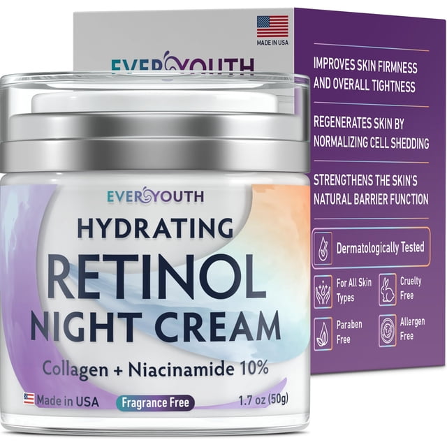 Crema de noche EVERYOUTH Hidratante facial con retinol y colágeno 50 ml