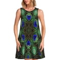 thumbnail image 1 of Disketp Peacock Feathers para Vestido sin Mangas para Mujeres, Vestidos de Verano para Mujeres, Casual y Holgado para la Playa, 1 of 7