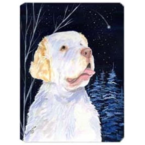 Starry Night Clumber Spaniel Mouse Pad