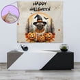 thumbnail image 4 of Happy Halloween Pug Witches Hat Pumpkin Carving Tapestry Dog Lover Gifts Wall Hanging Backdrop Home Decor - 02019, 4 of 5
