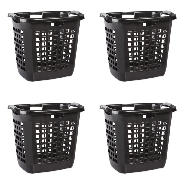 Sterilite Ultra™ Easy Carry Hamper Black Set of 4