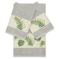 thumbnail image 2 of Authentic Hotel and Spa  Turkish Cotton Palm Fronds Embroidered Light Grey 3-piece Towel Set, 2 of 5