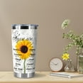 thumbnail image 5 of Christian Gifts for Women 20oz Sunflower Tumbler Stainless Steel Double Wall Vacuum Insulated Coffee Mug Travel Cups for Wife Mom Daughter Sister Friend Coworker, Metal Straws and Brush, 5 of 6