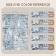 thumbnail image 5 of Roxstand Washable Rugs 6x9, Abstract Distressed Area Rugs for Living Room, Non Slip Accent Bedroom Rug (6'x9', Blue), 5 of 11