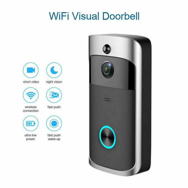 Wireless WiFi Video Doorbell Smart Phone Door Ring Intercom Security Camera  Bell 