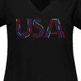 thumbnail image 4 of Inktastic USA Fourth of July State Names Women's Plus Size V-Neck T-Shirt, 4 of 5