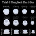 thumbnail image 2 of 24PCS 4 Sizes Silicone Stoppers for Salt and Pepper Shakers 9/32 7/16 33/64 19/32 Inch Salt Plug Stopper Replacement Bottle Caps Reusable White Round End Cap Corks for Bottles Pots, 2 of 9