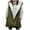 Army Green Jacket for Women, variant on Horn Toggle Button Hooded Jacket Vest Coat Pocket for Women Holiday Open Front Girls Solid Color Trendy Outwear Cloth Sleeveless Casual Relaxed Daily Warm Army Green M