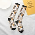 thumbnail image 4 of Daiia Sports Socks Cute Cats Printed Novelty Crew Socks for Men Women Knee High Socks Cotton Socks Soft & Breathable Support Unisex Socks, 4 of 9