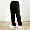 thumbnail image 5 of SJLDQY Boys' Baggy Sweatpants Elastic Waist Casual Trousers Solid Color Loose Fit Joggers with Pockets, 5 of 8