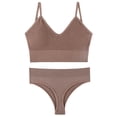thumbnail image 1 of Ropa interior de color sólido para mujer, bragas, conjuntos de bragas de yoga cómodos, traje a juego para mujer, 1 of 2