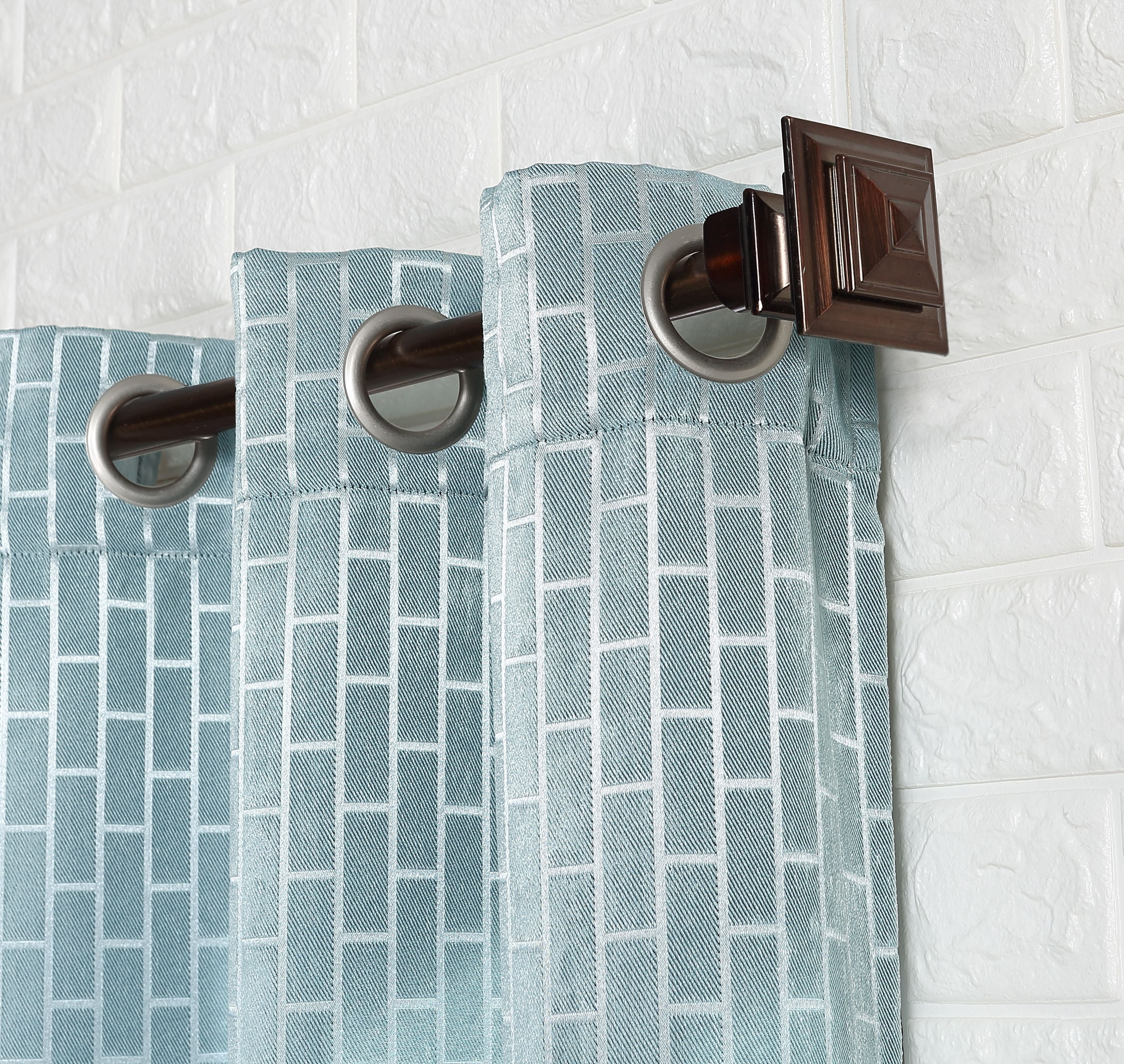 Sun Zero 2-Pack Stockton Tile Jacquard Blackout Grommet Curtain Panel Pair, 36" X 63", Aqua