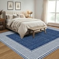 thumbnail image 3 of FairOnly Blue 10'x13'Framed Non Slip Area Rug Modern Minimalist Machine Washable Floor Rug for Living Room Dining Room Bathroom, 3 of 7