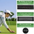 thumbnail image 4 of Golf Putting Practice Training aid,Perfect Perfect Practice Golf Putting Soft silicone mat 3 Pieces in 1Set with Putting arc Black, 4 of 6