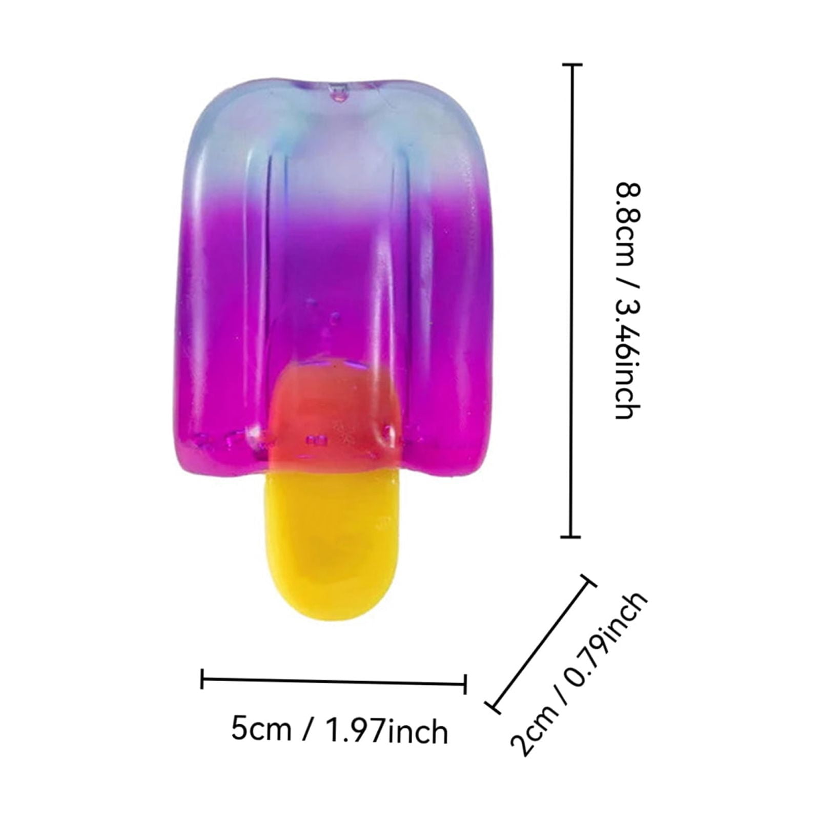 3PCS Colorful Nice Popsicle Squishy, Doh Sensory Popsicle Fidget for Anxiety Relief and Focus, Soft Portable Squeeze Popsicle, Party Favor
