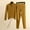 Yellow, variant on SuTry Womens Fashion V Neck Thermal Set Fall Winter Solid Color Long Sleeve Pants Thickened Soft Brushed Loungewear Pajamas(Black,2XL)