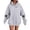 Light Gray, variant on Women's Halloween Hoodie Pullover Sweatshirt With Cute Pumpkin Print Skeleton Hands Cozy Fall Casual Fashion Knitted Jacket Women