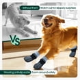 thumbnail image 4 of IDOMIK Anti-Slip Dog Socks, Paw Protect Booties for Hardwood Floors, Hot Pavement & Senior Dogs, Gray, S, 4 of 8