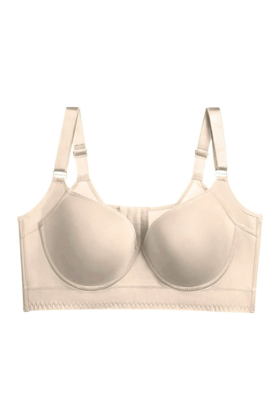 Plus Size Bras for Women, Push Up Bras for Women, Shapedly Bra Shapedly Back Smoothing Bra Hide Back Full Back Coverage Deep Cup Bra, Minimizer Bras for Women Multi-color 48F