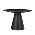 thumbnail image 5 of WILLIAMSPACE 47.24" Round Dining Table for 4 to 6, Modern Wood Kitchen Table Mid Century Circular Tabletop Conical Base Restaurant Furniture for Dining Room Kitchen Leisure Coffee Table, Black, 5 of 8