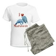 thumbnail image 5 of CafePress - I Love Manatees Women's Light Pajamas - Women's Short Sleeve Print T-Shirt and Pants Light Cotton Pajama Set, 5 of 7