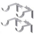 thumbnail image 2 of 4Pcs Curtain Rod Brackets Set Double Curtain Rod Holders Easy No Drilling Tap Right into Window Frame for Rods Window Bedroom Decoration- Adjustable Curtain Rod Brackets, 2 of 6