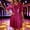 Hot Pink, variant on Women's Plus Size Short Sleeve Dresses with Pockets Round Neck Gathered Waist Puff Sleeve Casual Dress