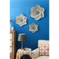 thumbnail image 1 of Luxen Home Three Piece Gray Metal Flower Wall Decor, 1 of 1