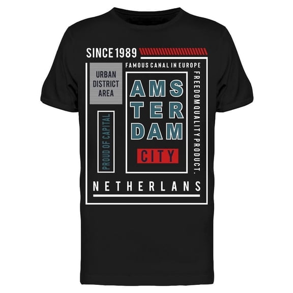 Amsterdam City 1989 Tee Men's -Image by Shutterstock