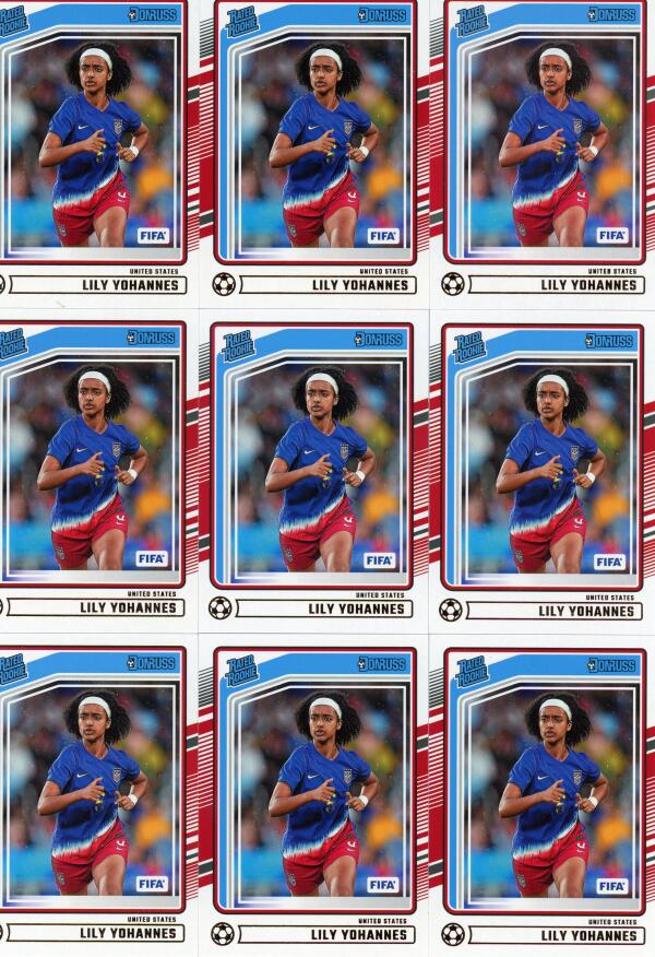 2024-25 DONRUSS #183 LILY YOHANNES - 9 CARD LOT RATED ROOKIE UNITED STATES - USWNT