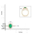 thumbnail image 6 of ANGARA Natural Classic Oval 1.1 ct Emerald Halo Ring with Diamond Accents in 14K Rose Gold for Women (Size-8x6mm) | May Birthstone, Anniversary, Jewelry Gift for Women | Natural Emerald Ring, 6 of 10