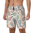 thumbnail image 2 of Daiia Cute Tennis Racket Mens Swim Trunks Swim Shorts Quick Dry Swim Shorts with Mesh Lining Pockets-X-Large, 2 of 9