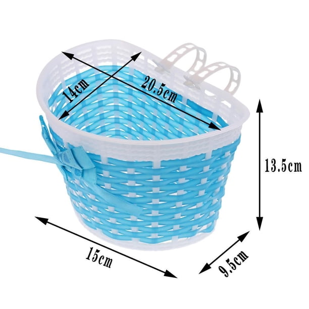 Panier De Vélo Enfant Avec Décorations – Tressé En Coton, Clochette Fleur, étoiles Pour Rayons