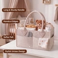 thumbnail image 2 of Baby Diaper Caddy Organizer, Large Portable Nursery Basket for Changing Table, Baby Shower Gift, Oatmeal, 2 of 7