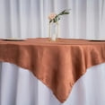 thumbnail image 5 of Efavormart 5pcs 60" SATIN Square Tablecloth Overlay For Wedding Catering Party Table Top Decorations - Terracotta, 5 of 10