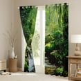 thumbnail image 3 of Manfei Kids Nature Jungle Black Out Curtains, Green Plant Botanical Curtains Pack of 2 (42x63 Each), Tree Leaf Bedroom Curtains, Curtains and Drapes Room Decor, 3 of 6