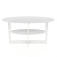 Furinno JAYA Oval Coffee Table, White