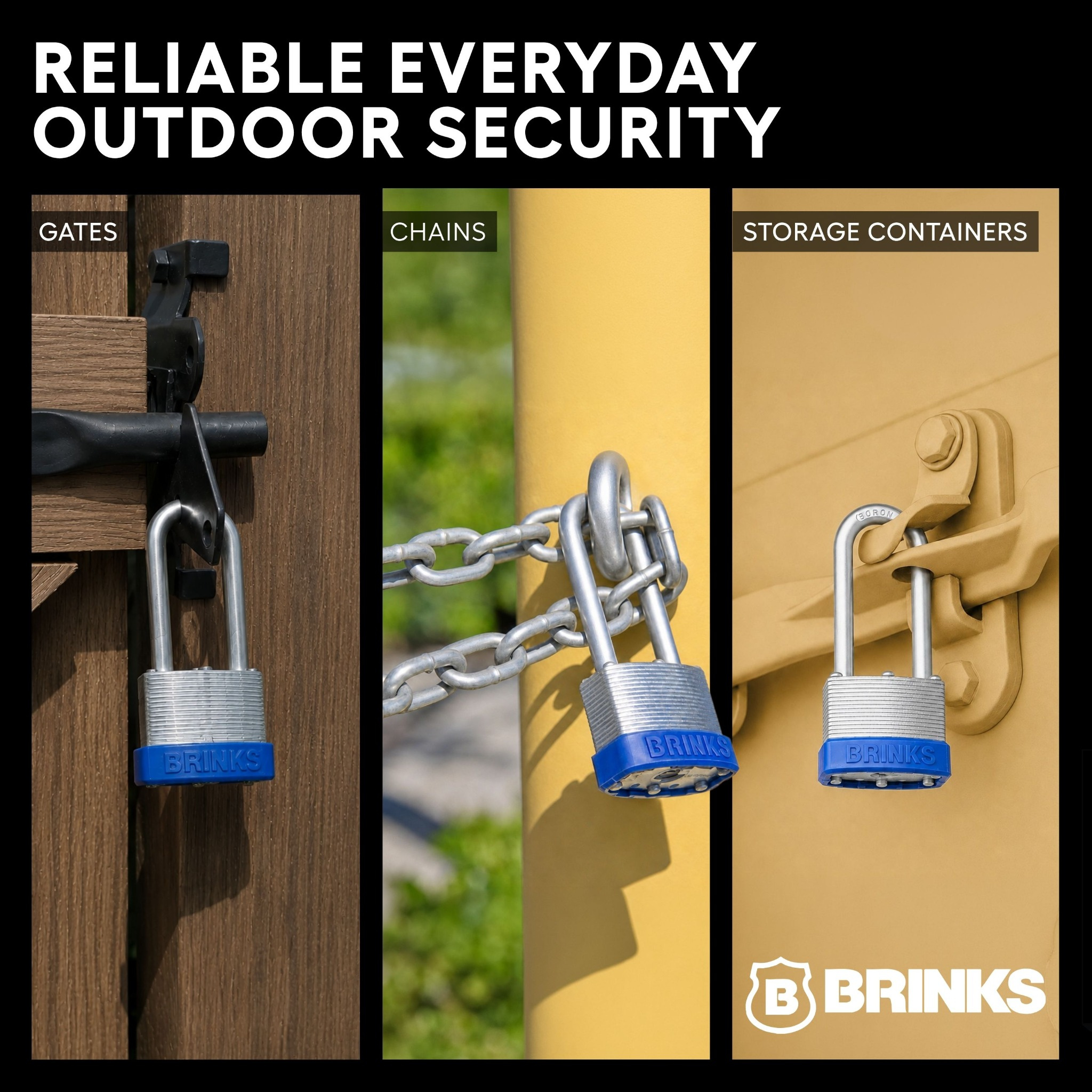 Brinks 44mm Laminated Steel Keyed Padlock photo 7