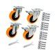 thumbnail image 5 of Ruedas giratorias de 4 piezas Ruedas de placa para equipos Carros de banco de trabajo Estilo C, 5 of 8